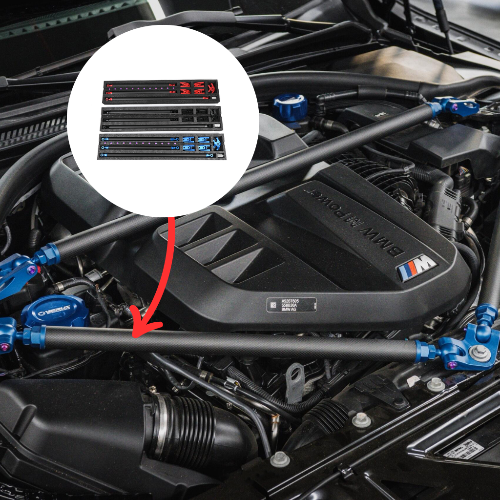 BMW G80 G82 G87 S58 Engine Bay Strut Bar Dry Carbon Fiber
