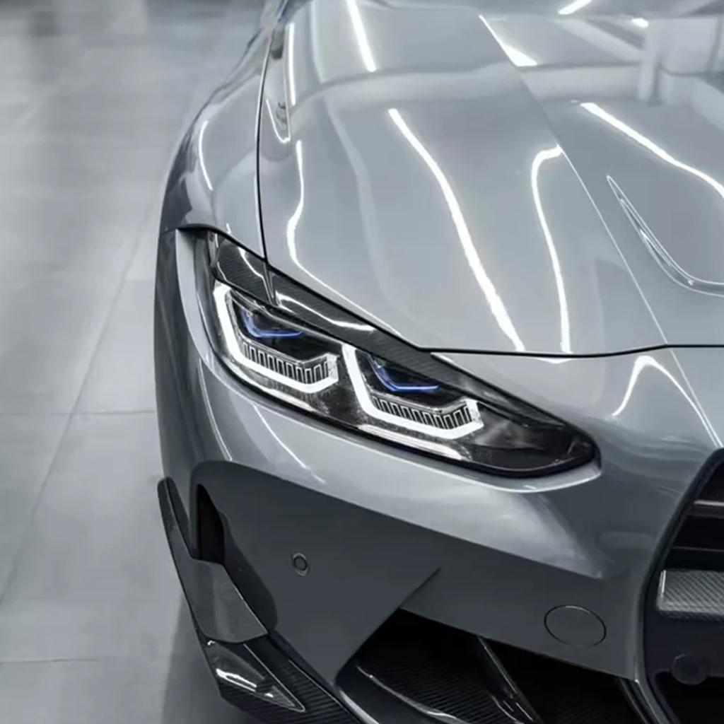 BMW G80 M3 / G82 M4 Carbon Fiber Headlight Trim Eyebrows (Pair)