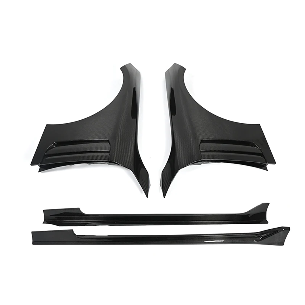 BMW G87 M2 Dry Carbon Fiber V Style Side Skirt & Fender Set