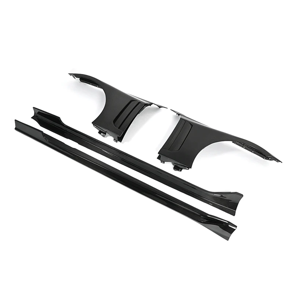 BMW G87 M2 Dry Carbon Fiber V Style Side Skirt & Fender Set