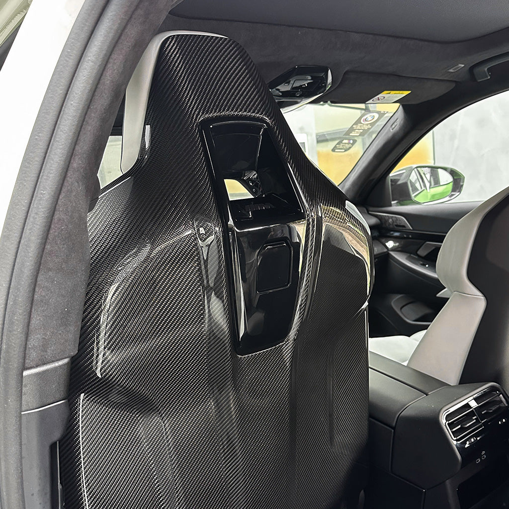 BMW G90 M5 OEM Style Dry Carbon Seat Back Replacements (Pair)