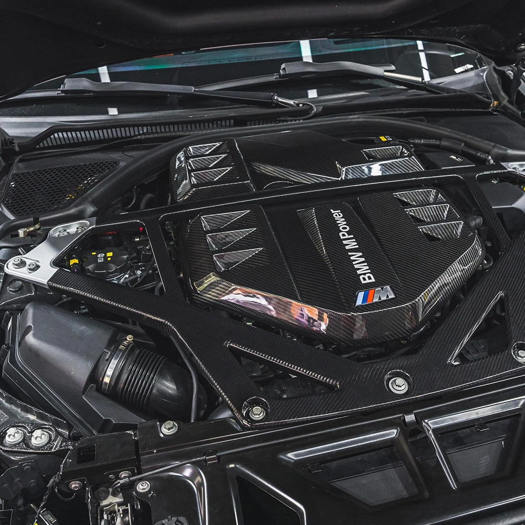 BMW GX M2 M3 M4 Dry Carbon Fiber Engine Strut Bar CSL Style