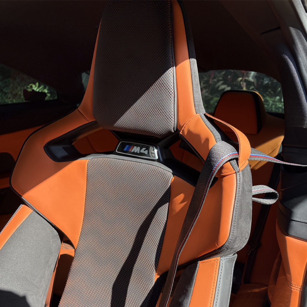 BMW G8X M2 M3 M4 Carbon Bucket Seat Protection Bundle — Bolster + Shoulder / Seat Belt Area (4-Piece)