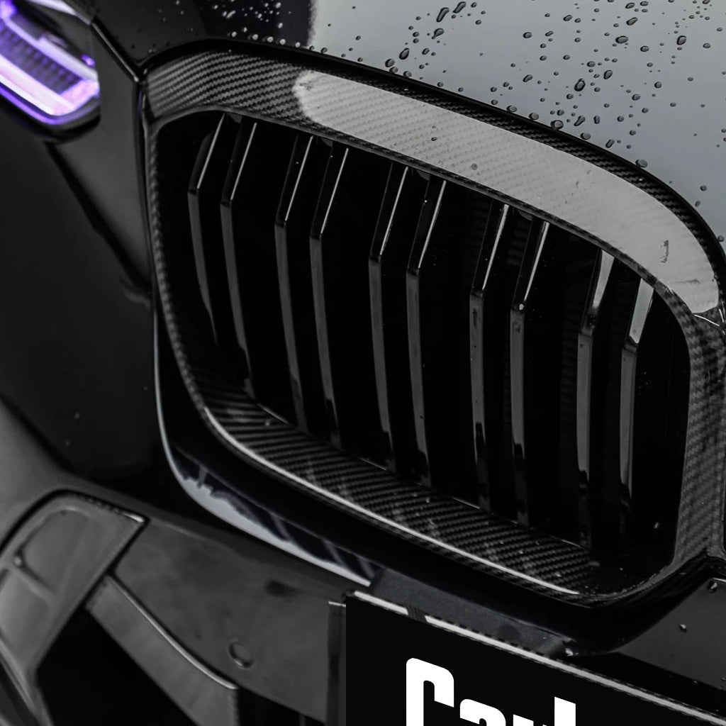 CarbonXtreme BMW G01 X3/F97 X3M & G02 X4/F98 X4M Double Slat Carbon Fiber Front Grilles