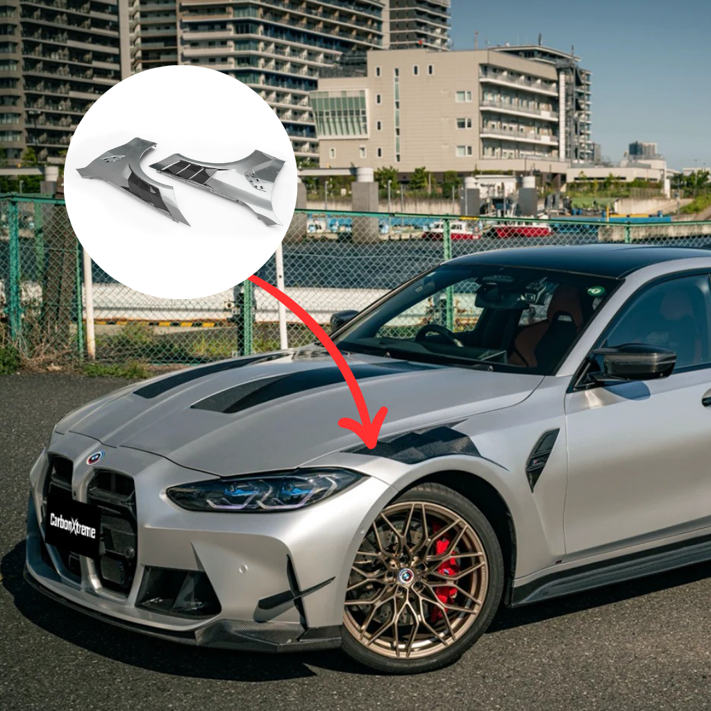 BMW G80 M3 AE Style Carbon Fiber Vented Front Fenders