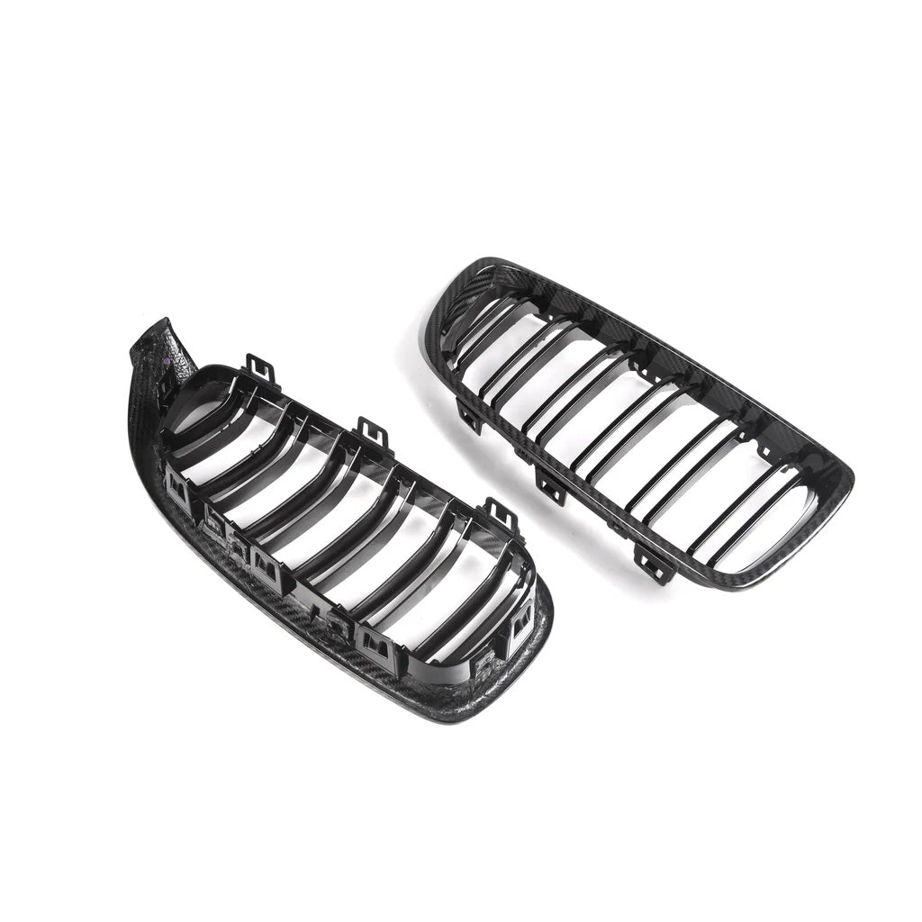 CarbonXtreme BMW F80 M3 F82 M4 Double Slat Carbon Fiber Front Grilles