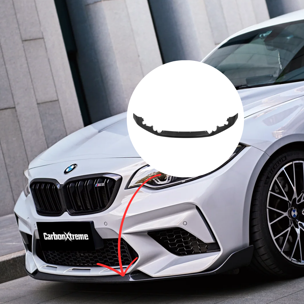 BMW F87 M2 Competition MP Style carbon fiber front lip by CarbonXtreme