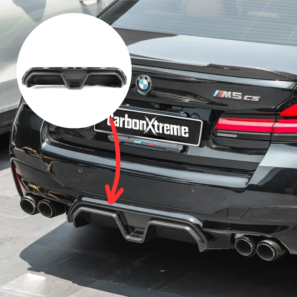 BMW F90 M5 CS Style carbon fiber rear diffuser by CarbonXtreme