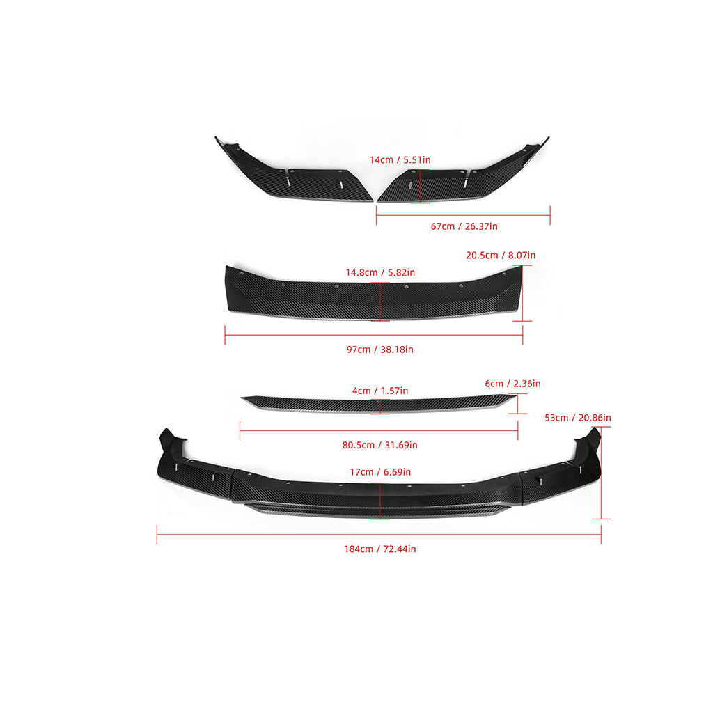CarbonXtreme BMW F90 M5 LCI MT Style Carbon Fiber Front Lip