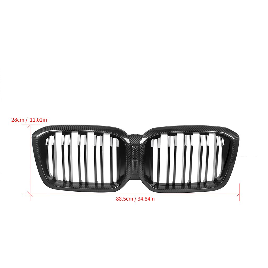 CarbonXtreme BMW G01 X3 G02 X4 LCI Double Slat Carbon Fiber Front Grilles