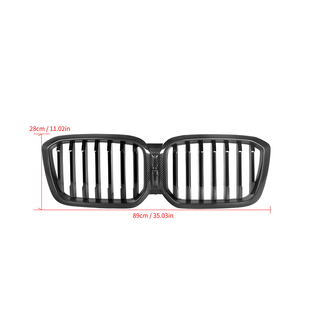 CarbonXtreme BMW G01 X3 G02 X4 LCI Single Slat Carbon Fiber Front Grilles