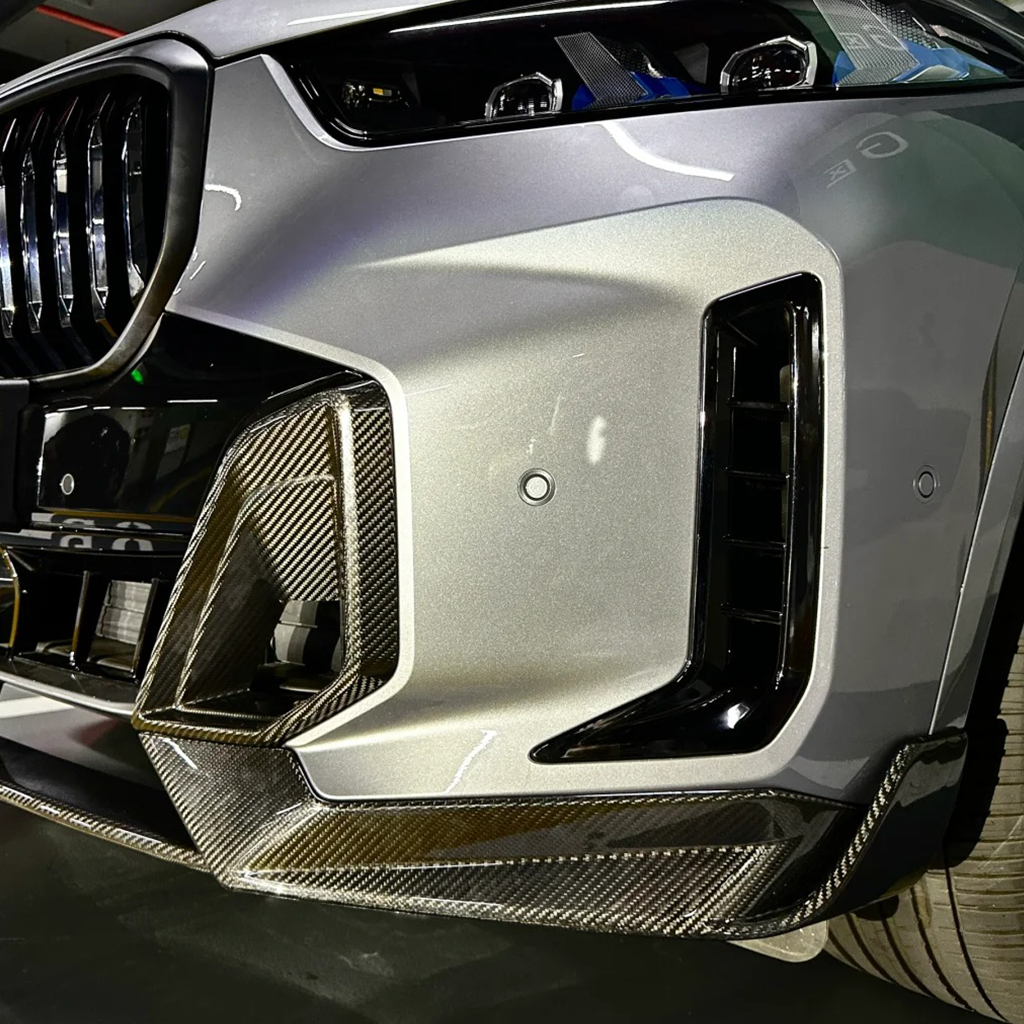 BMW G06 X6 LCI MP Style carbon fiber front lip by CarbonXtreme