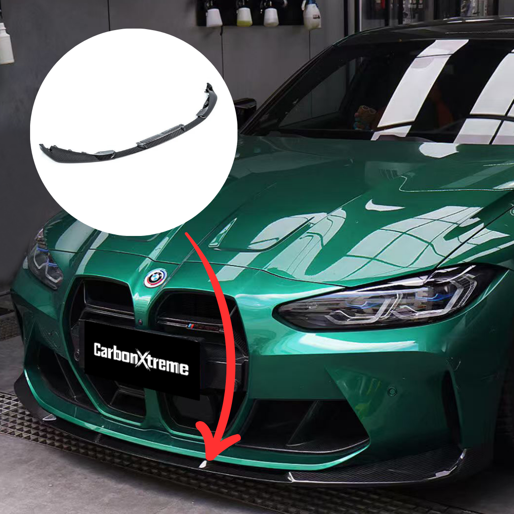 BMW G80 M3 G82 M4 V Style carbon fiber front lips by CarbonXtreme