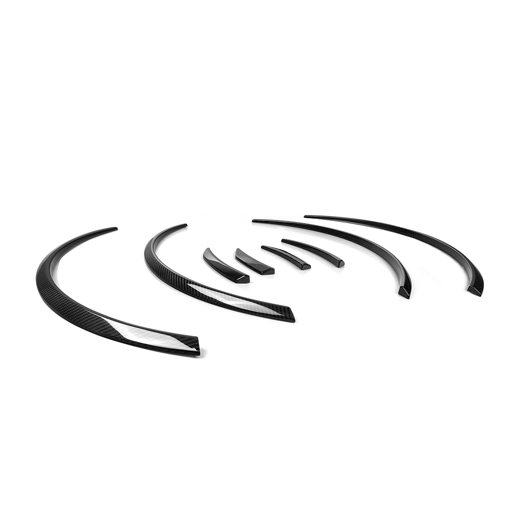 BMW G80 M3 carbon fiber wheel arch trim with OE mount or 3M adhesive installation by CarbonXtreme