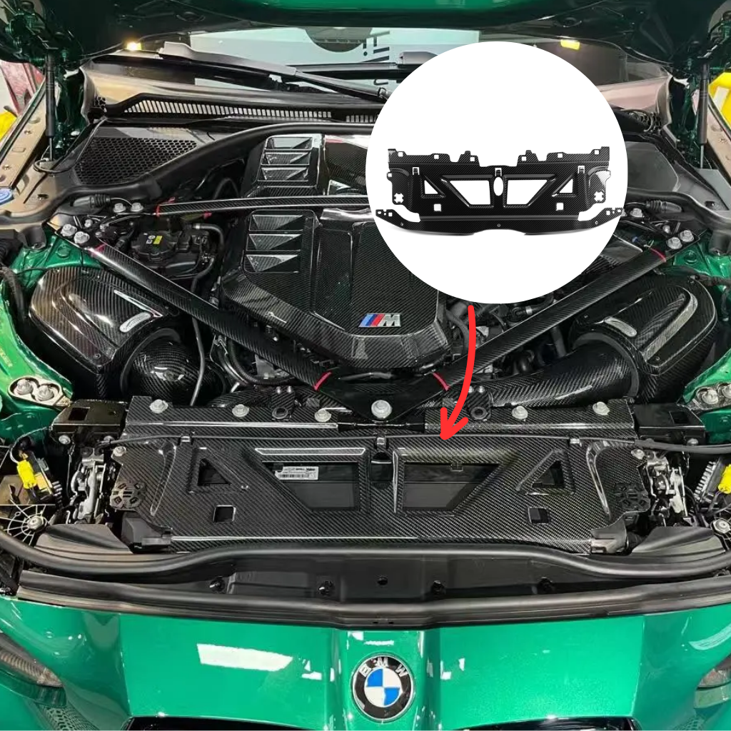 Prepreg carbon fiber radiator cooling shroud for the RAG Spec engine bay kit