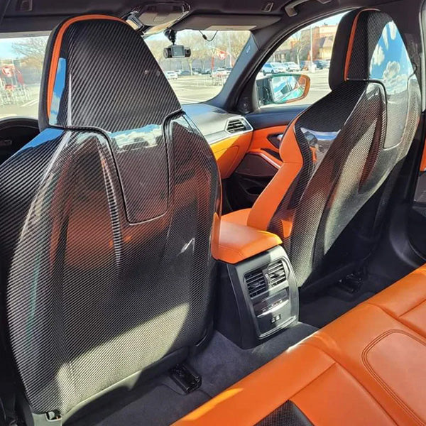 BMW G8X M2 M3 M4 Carbon Fiber Seat Back Replacement – Dry Carbon, Full Replacement Set (Pair)