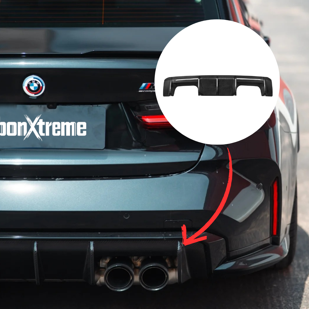 BMW G80 M3 G82 M4 OEM Style carbon fiber rear diffuser by CarbonXtreme