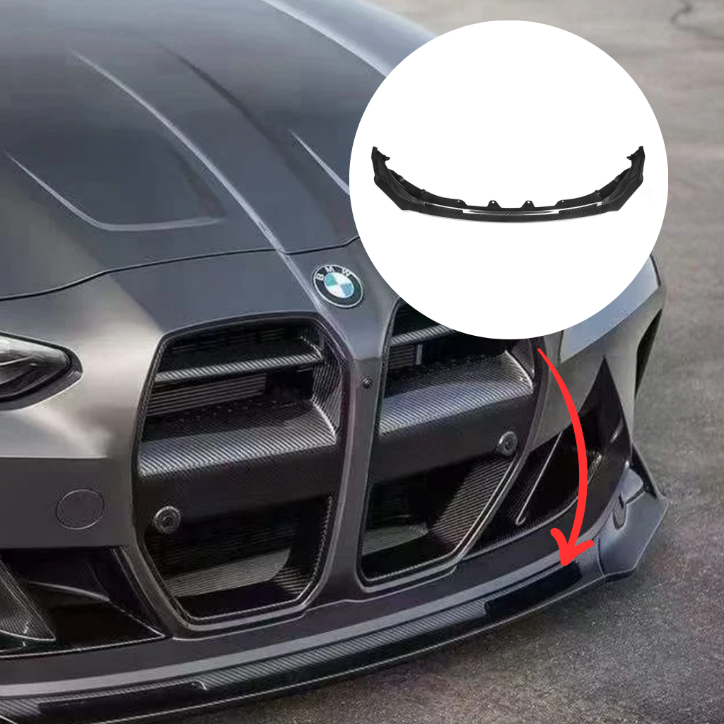 BMW G80 M3 G82 M4 V Style carbon fiber front lips by CarbonXtreme
