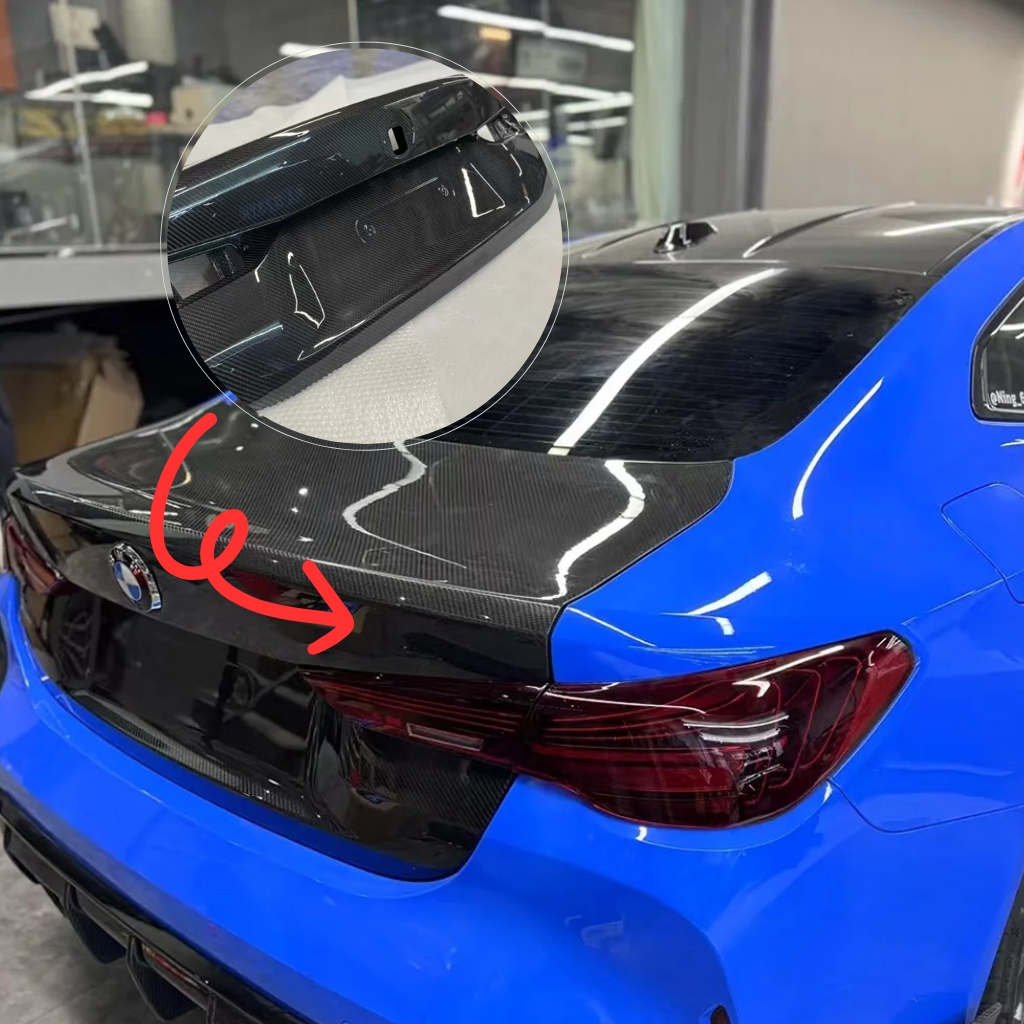 BMW G80 M3 OEM Style dry carbon fiber rear trunk by CarbonXtreme