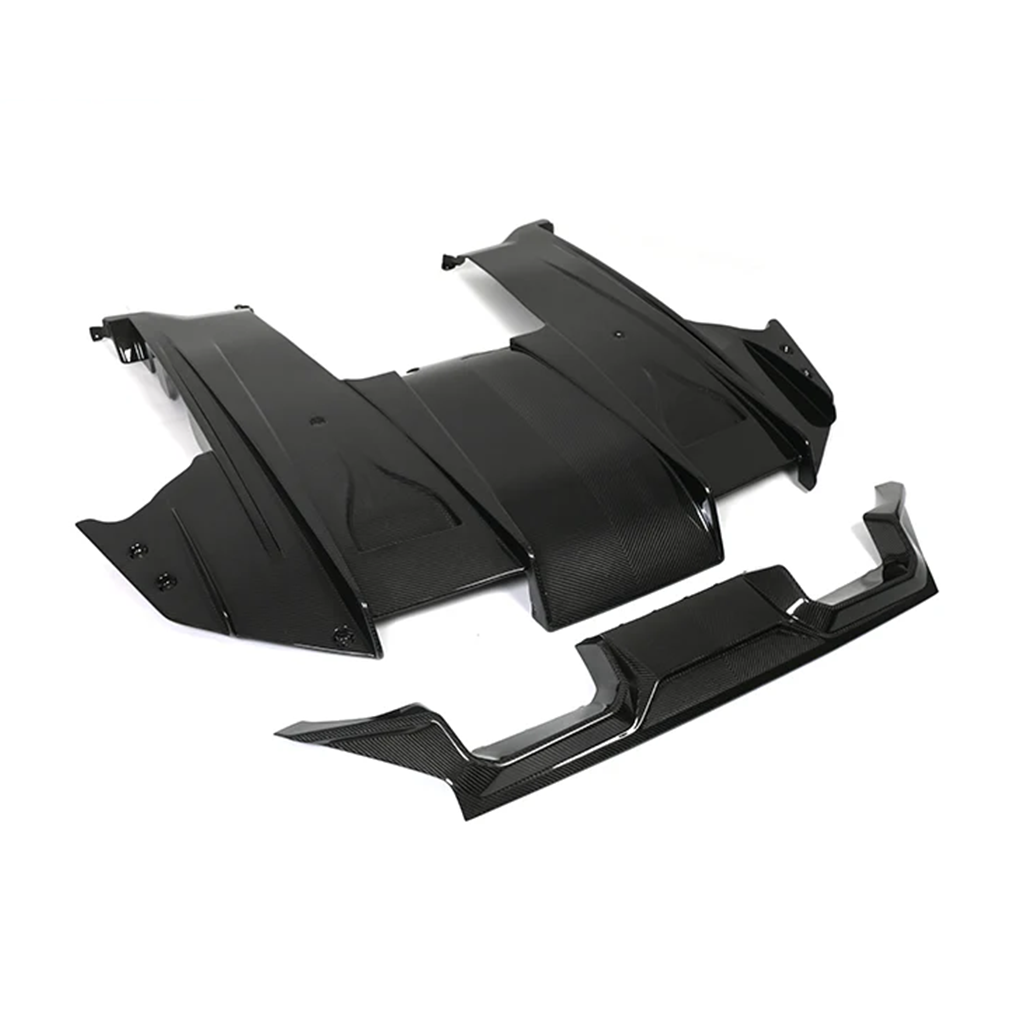 CarbonXtreme BMW G87 M2 N Style Carbon Fiber Rear Diffuser With Underbody Floor