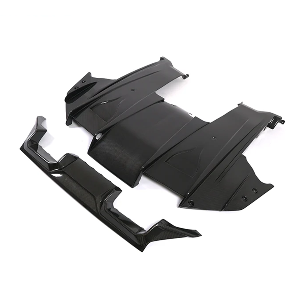 CarbonXtreme BMW G87 M2 N Style Carbon Fiber Rear Diffuser With Underbody Floor