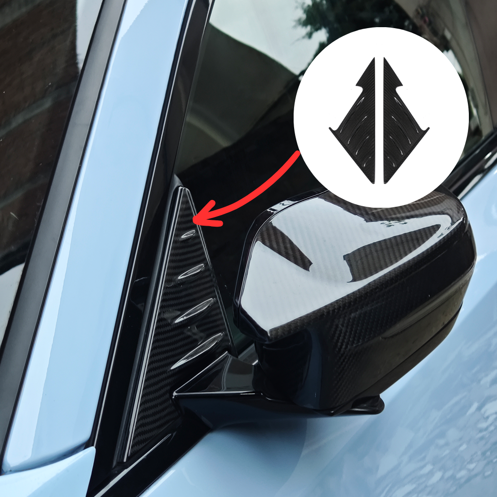 CarbonXtreme BMW G87 M2 Rearview Mirror Side Triangular Spoiler Trim Carbon Fiber