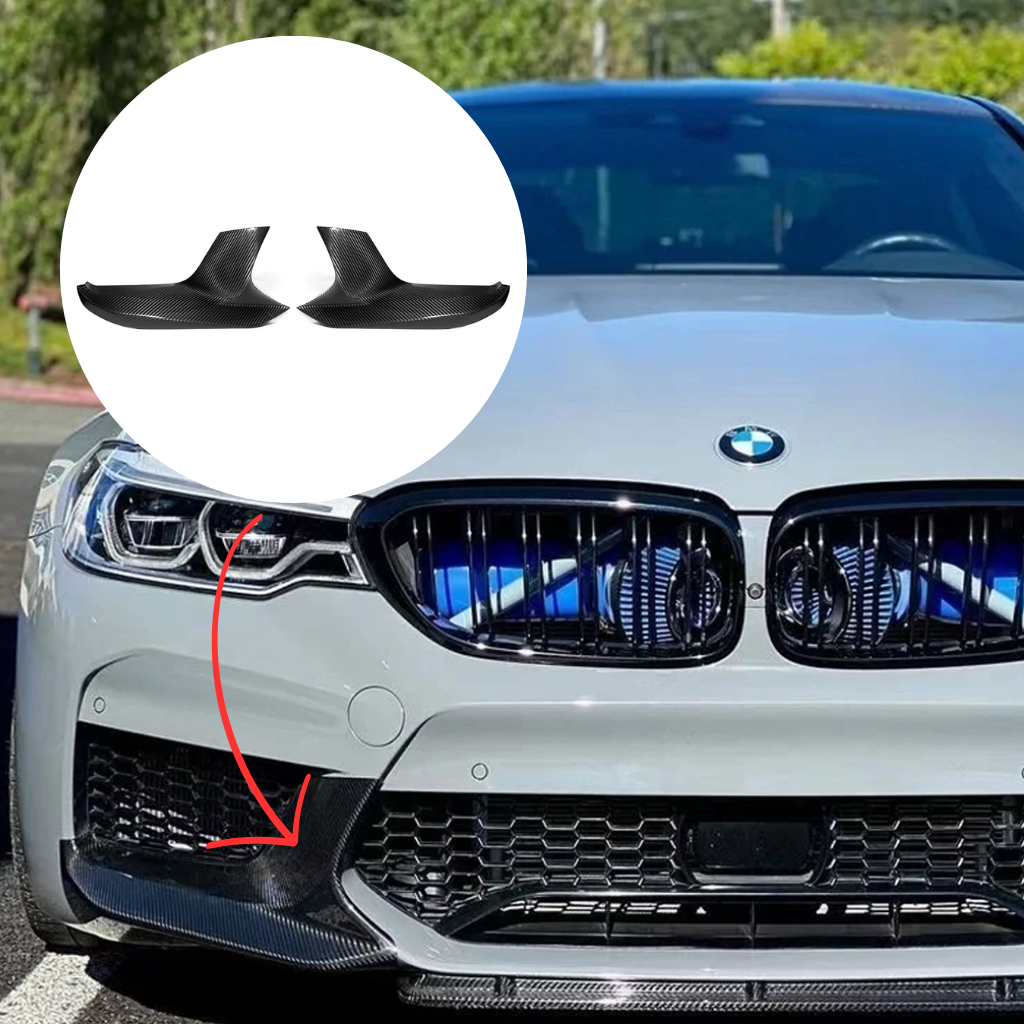 BMW M5 F90 Pre-LCI MP Style carbon fiber front splitter by CarbonXtreme