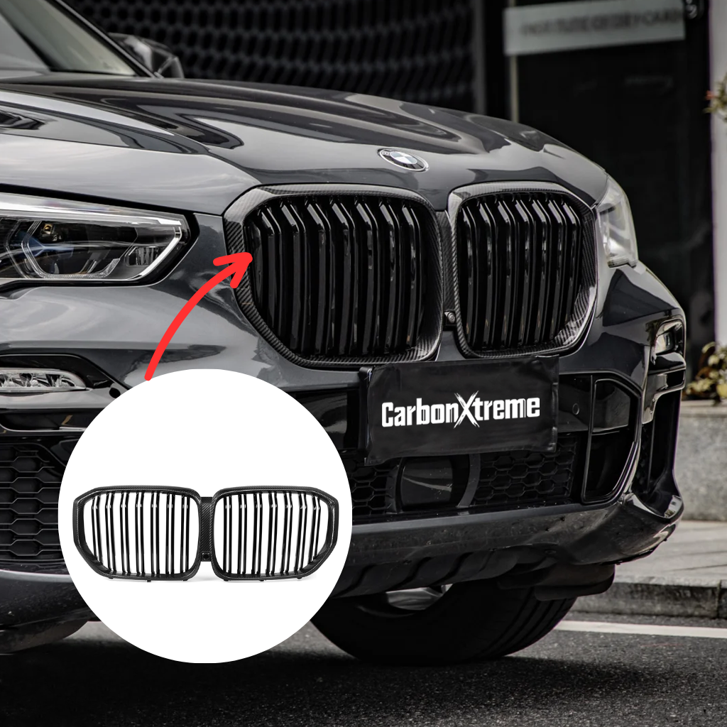CarbonXtreme BMW X5 G05 Double Slat Carbon Fiber Front Grilles