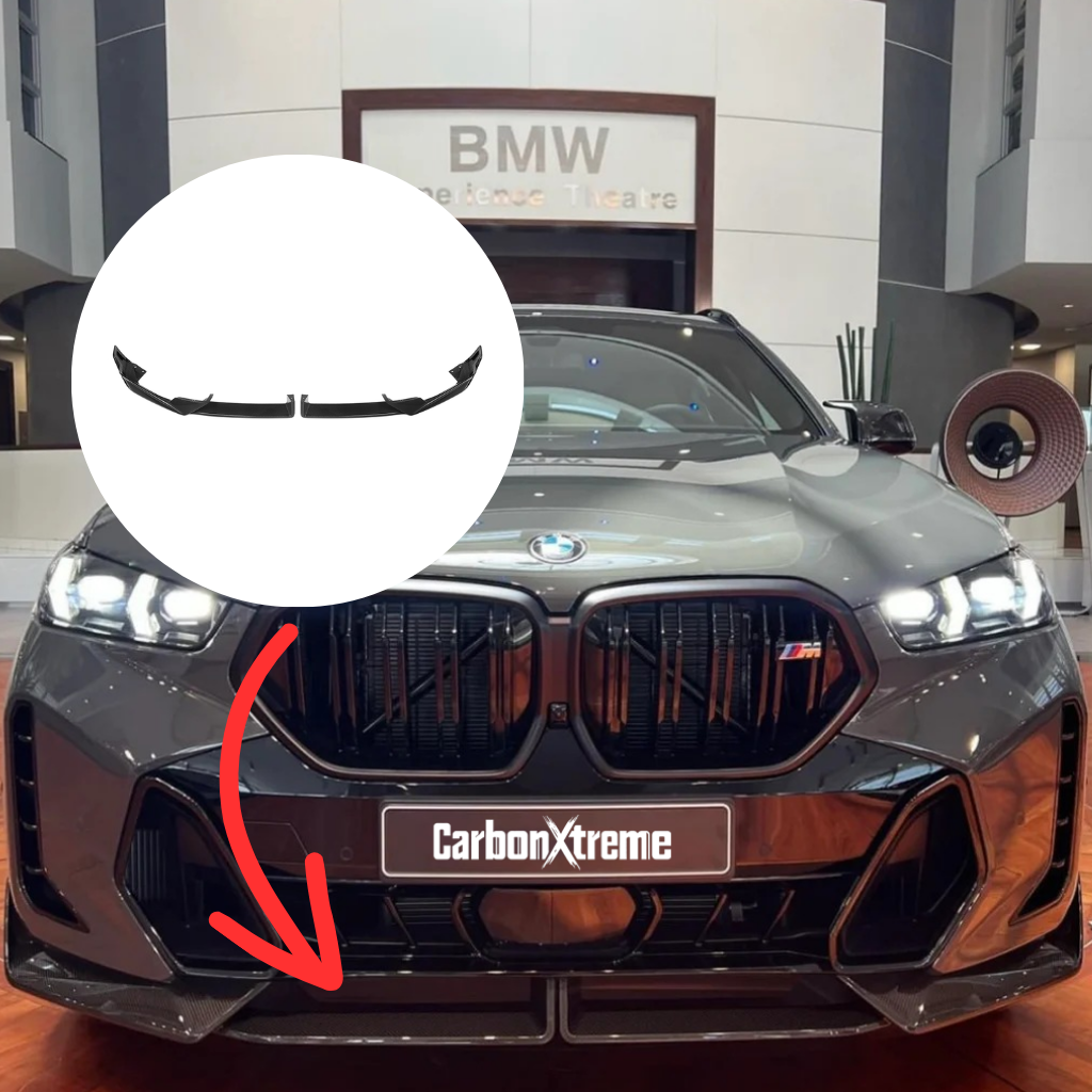 BMW X5 G05 LCI MP Style carbon fiber front lip by CarbonXtreme