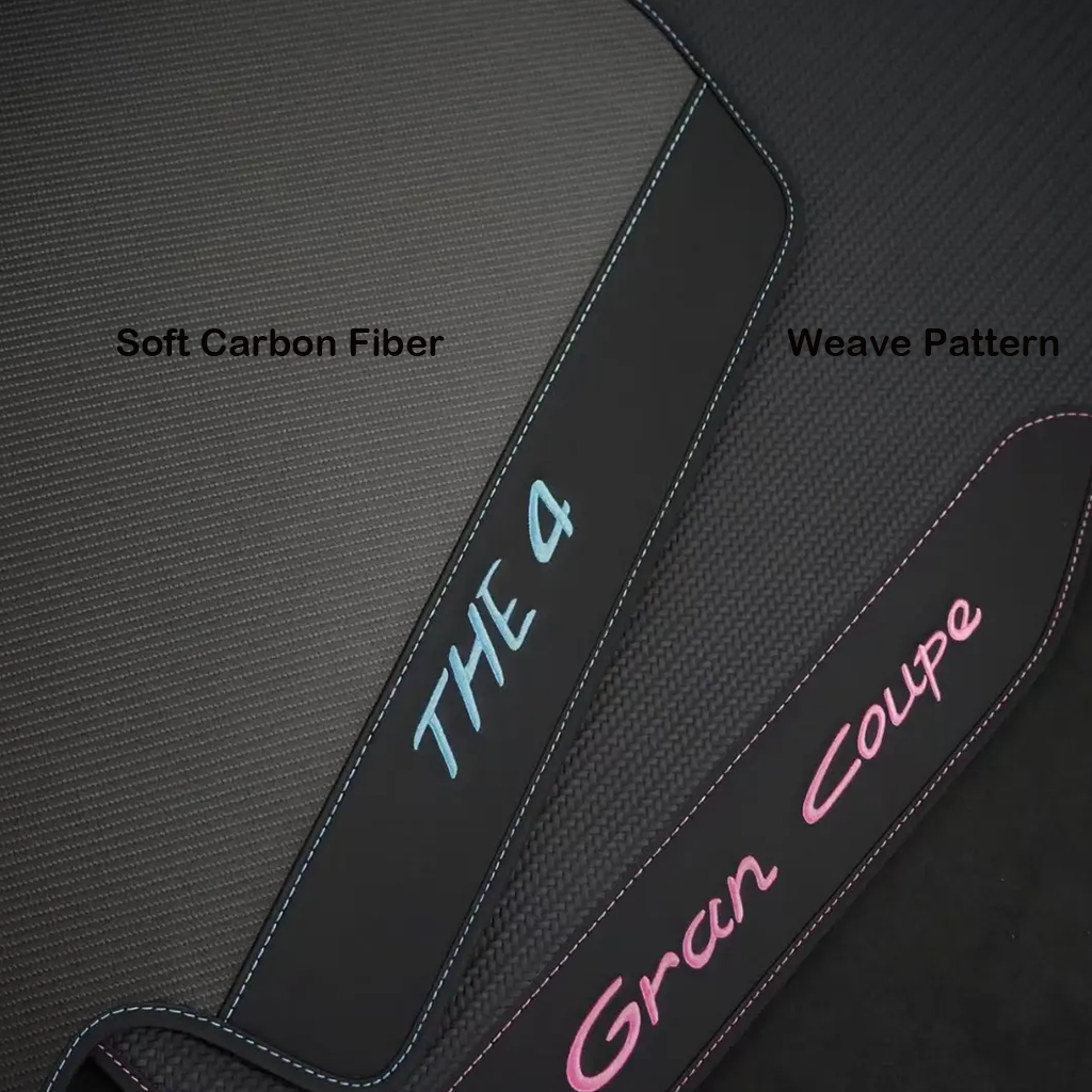 CarbonXtreme Custom Floor Mat Set | Personalized Woven Nappa Car Mats