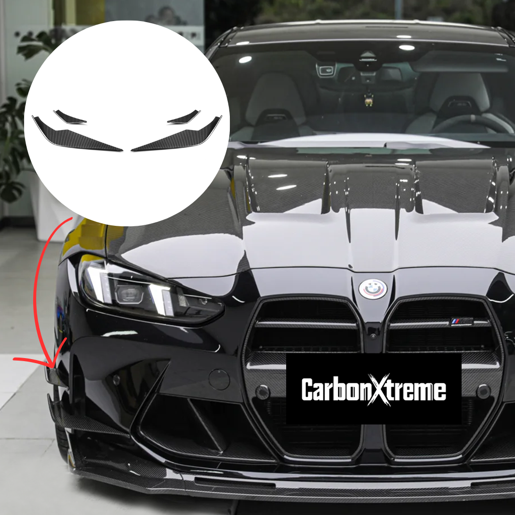 BMW G80 M3 G82 M4 VS Style carbon fiber front canards by CarbonXtreme