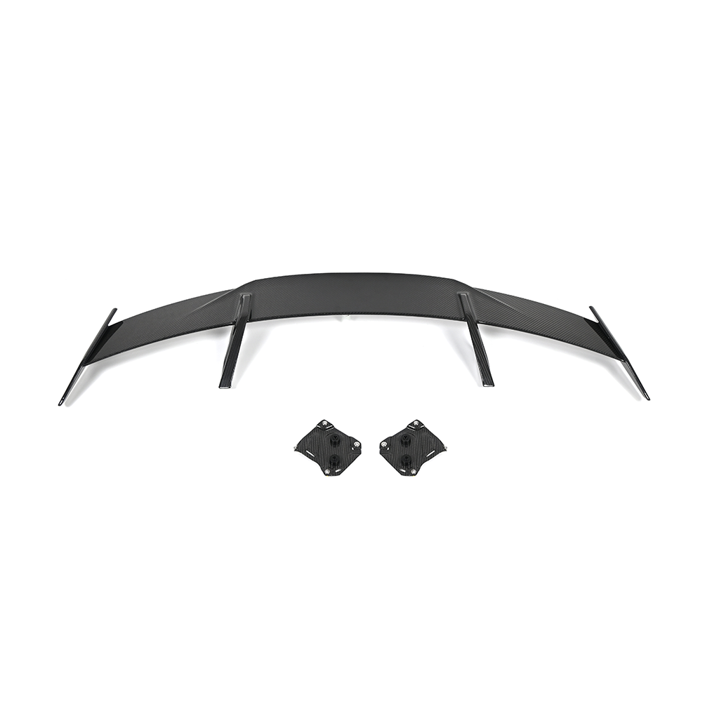 BMW G80 M3 G82 M4 MP Style carbon fiber GT rear wing with mounting base by CarbonXtreme