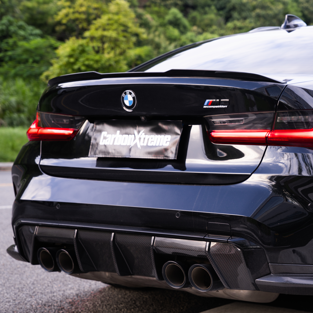 BMW G80 M3 G82 M4 MP Style dry carbon fiber rear diffuser by CarbonXtreme