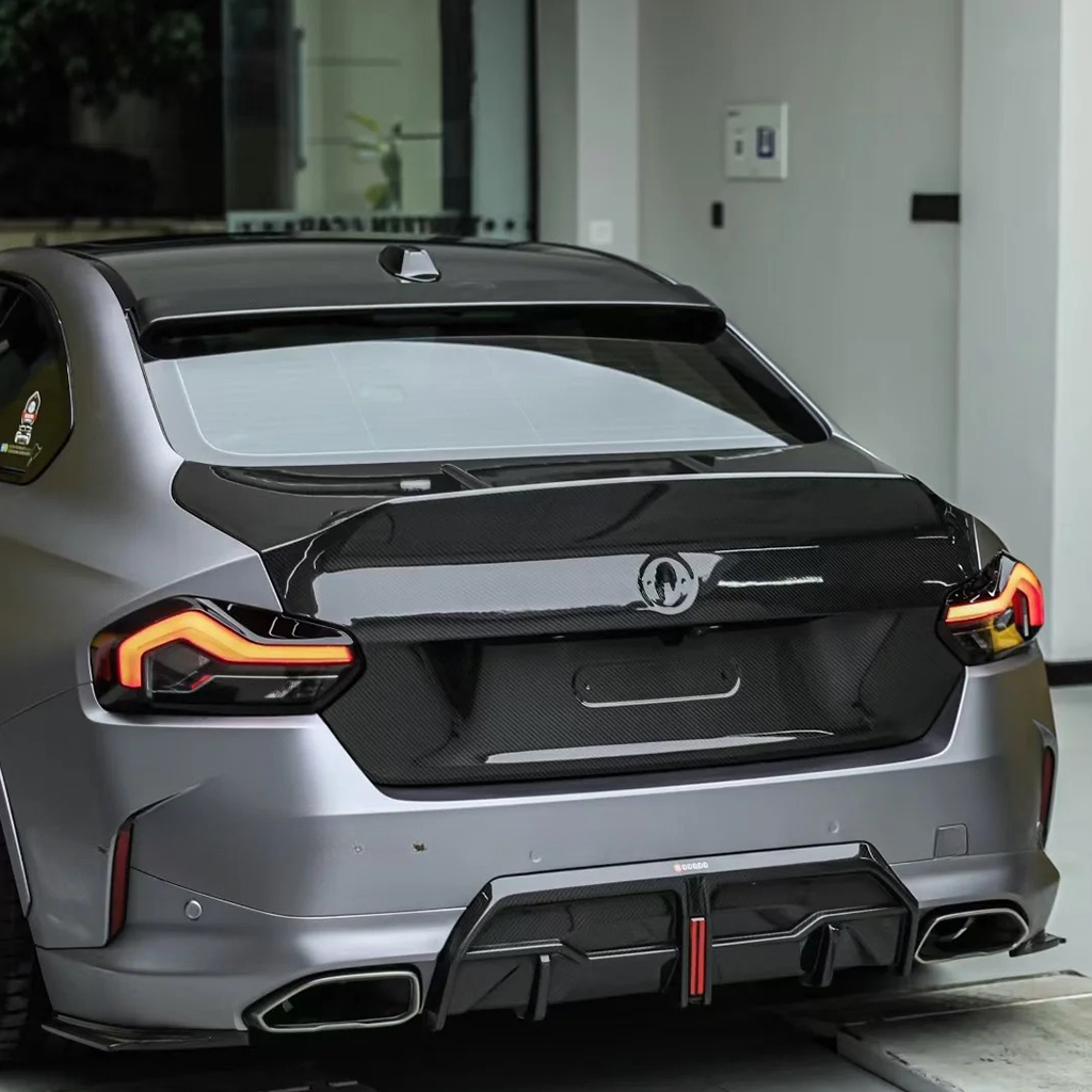BMW G87 M2 CS Style dry carbon fiber rear trunk by CarbonXtreme