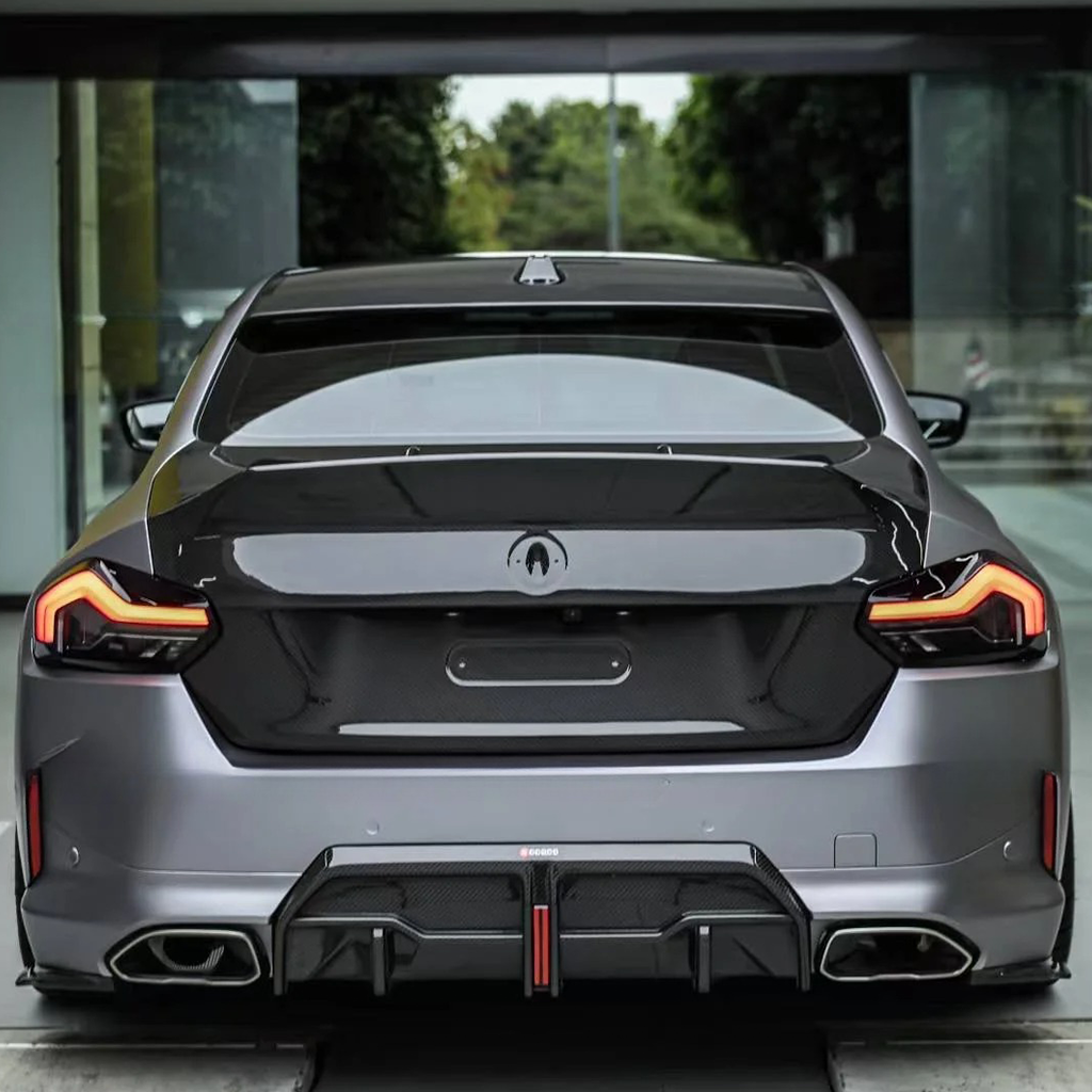 BMW G87 M2 CS Style dry carbon fiber rear trunk by CarbonXtreme