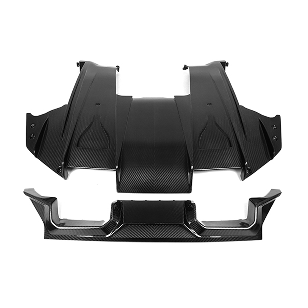 BMW G87 M2 N Style carbon fiber rear diffuser with rear lip by CarbonXtreme