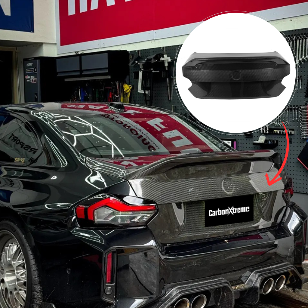 BMW G87 M2 N Style dry carbon fiber rear trunk by CarbonXtreme