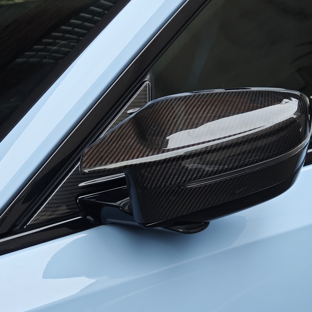 CarbonXtreme BMW G87 M2 Rearview Mirror Side Triangular Spoiler Trim Carbon Fiber
