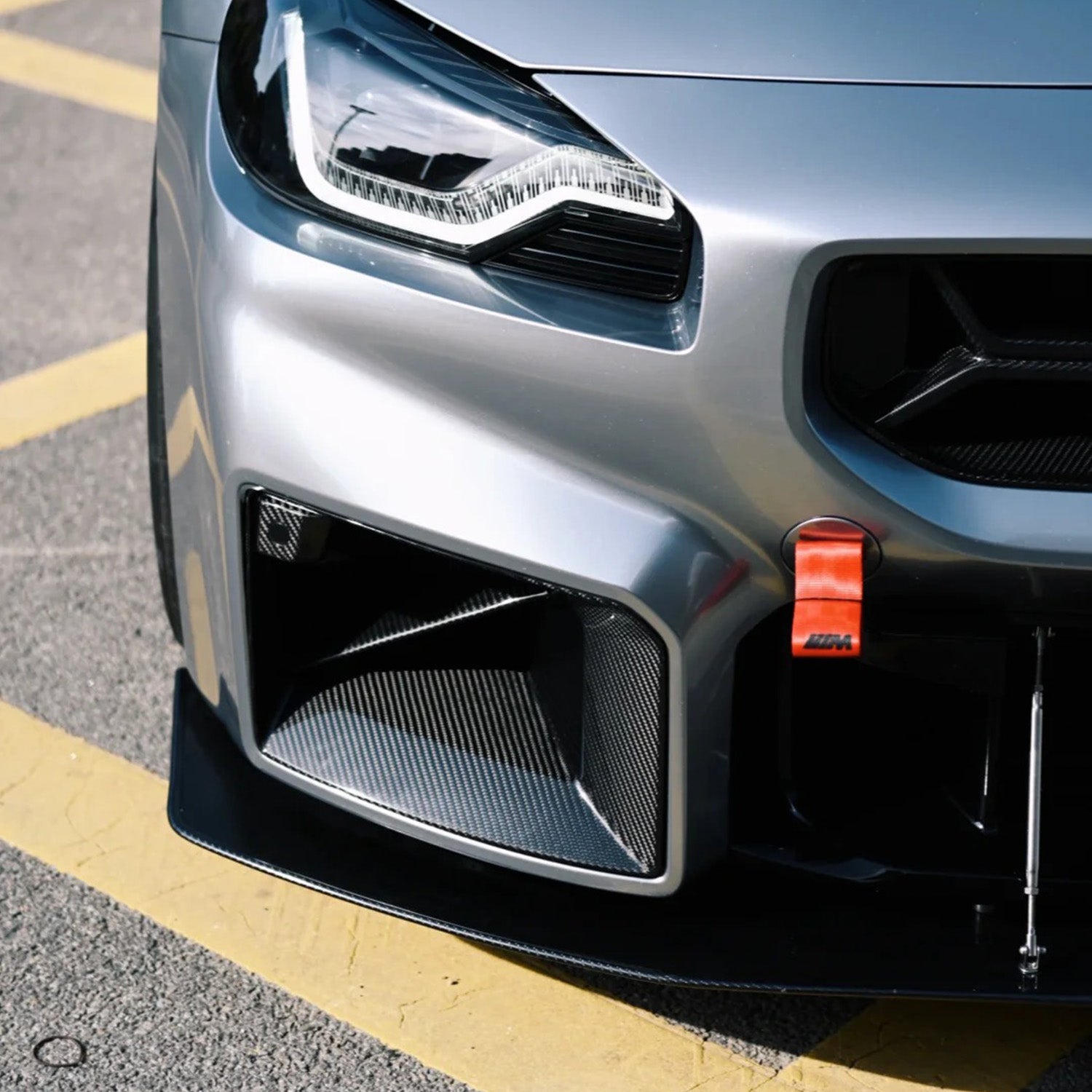 CarbonXtreme BMW G87 M2 MP Style Dry Carbon Front Bumper Vent