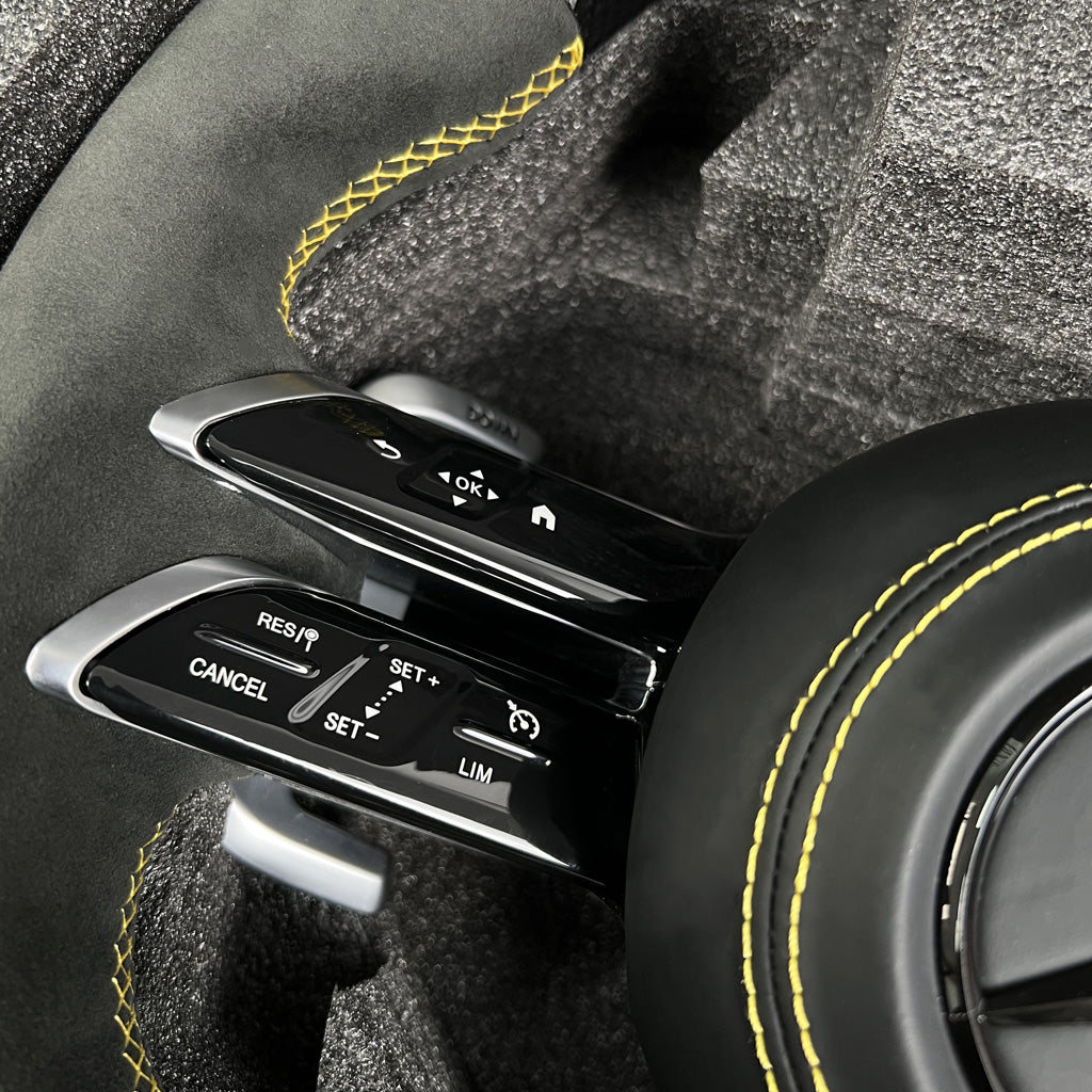 Mercedes Carbon Fiber Steering Wheel With Alcantara Grips