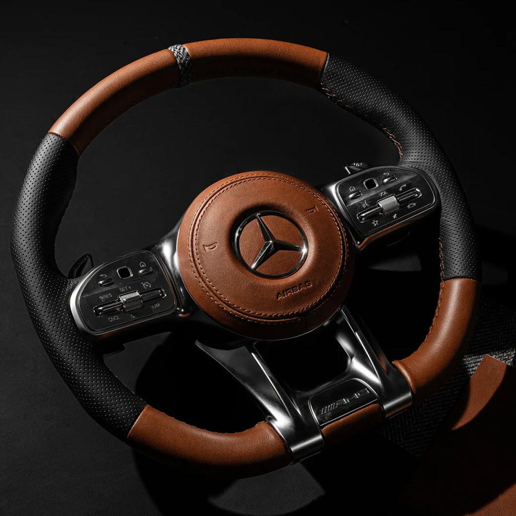 Mercedes AMG Two-Tone Leather Steer