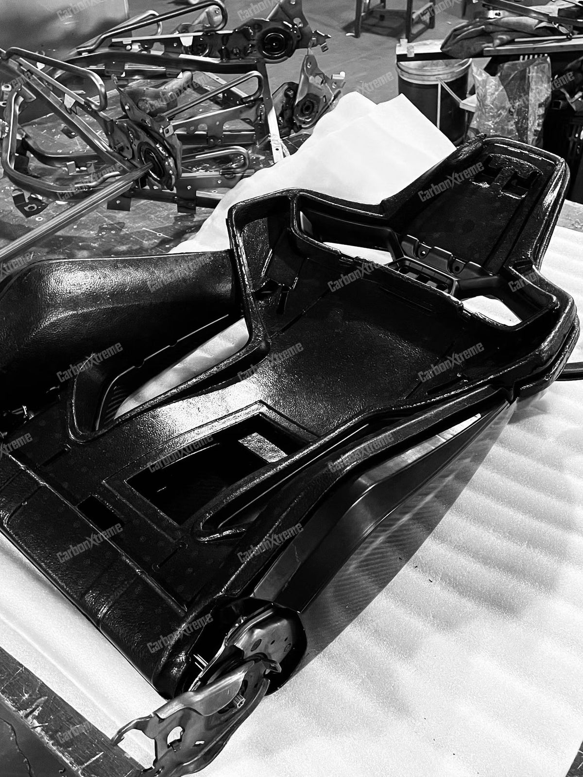 BMW M carbon fiber bucket seat shells in production, first batch