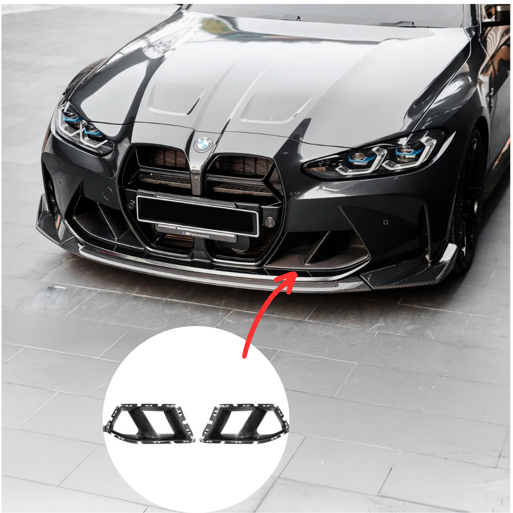 CarbonXtreme BMW G80 M3 G82 M4 MP Style Carbon Fiber Front Bumper Air Ducts