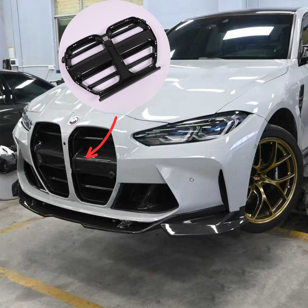 CarbonXtreme BMW G80 M3 & G82 M4 Carbon Fiber Front Grille — ST Style (One-Piece)