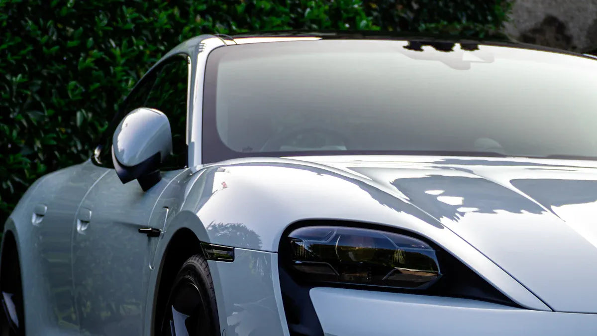 Upgrade Your Porsche Taycan with a Sleek Carbon Fiber Front Lip