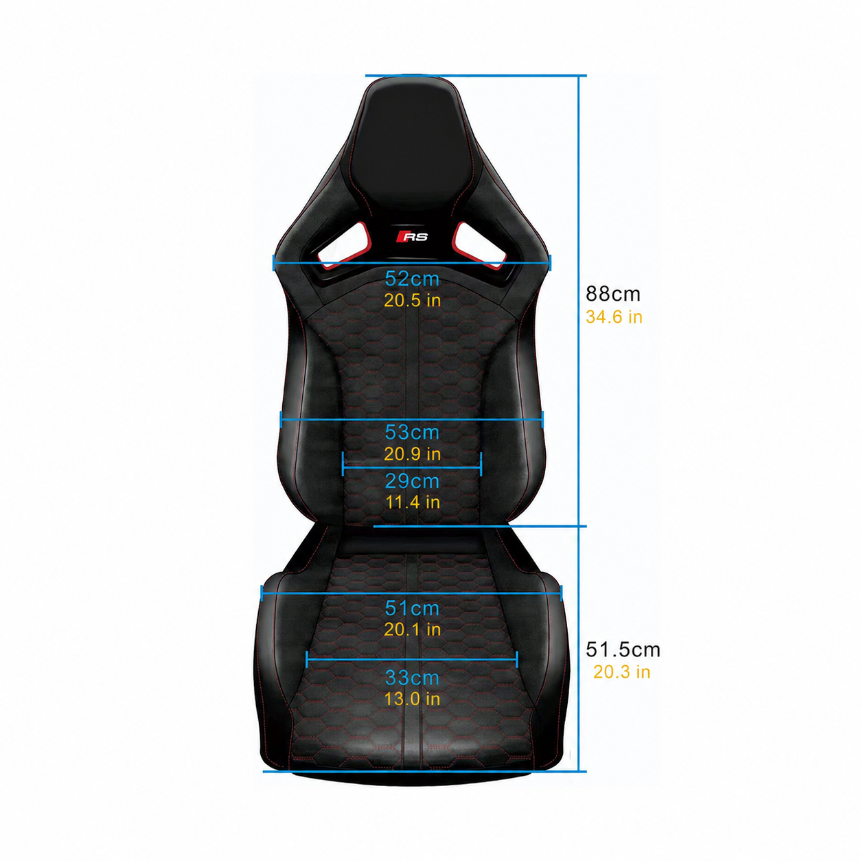 Audi RS Sport Bucket Seats | OEM Frame, Complete Set