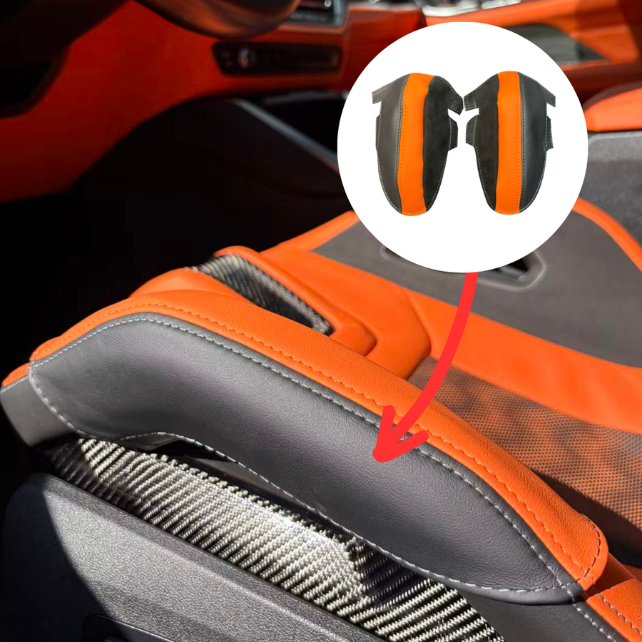 BMW M Carbon bucket seat lower bolster protector at the seat base