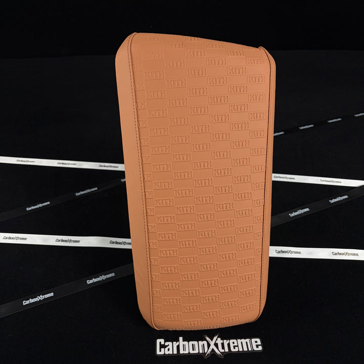 BMW M340i Merino leather center armrest cover in Cognac packed and shipped