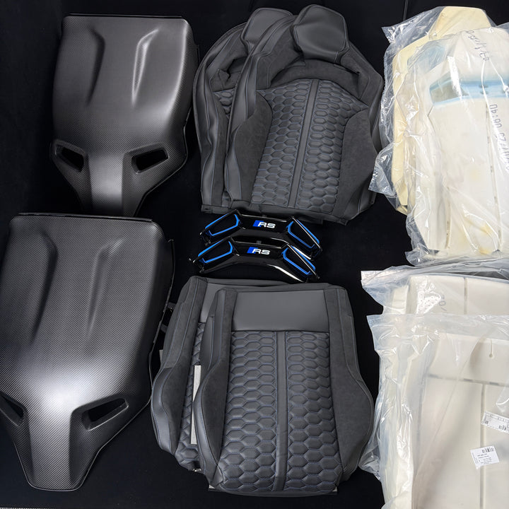 Audi RS sport bucket seat upholstery set packed and shipped to Singapore, Singapore