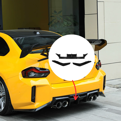 BMW G87 M2 Dry Carbon Fiber TR Style Rear Diffuser With Rear Winglets